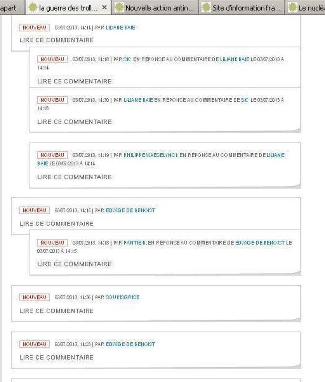 Le jour où l'on a pu plier les commentaires sur Mediapart © Copie d'écran Corinne N le 3 juillet 2013 Le jour où l'on a pu plier les commentaires sur Mediapart © Copie d'écran Corinne N le 3 juillet 2013